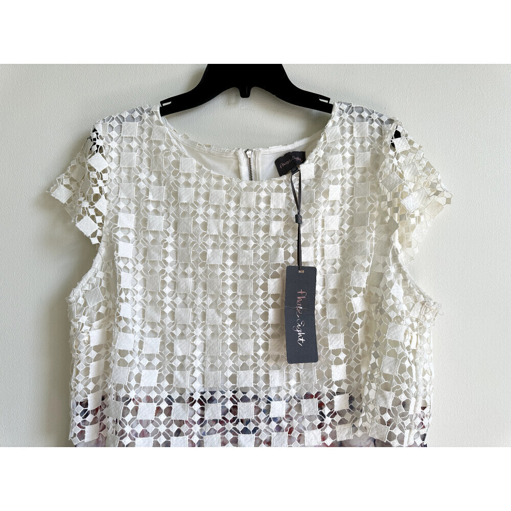 Phase Eight Florence Lace A-Line Short Sleeve Knee Dress Floral size 14US $330 - Picture 5 of 15